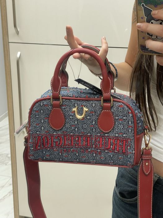 Чанта True Religion Barrel Satchel - Dark Denim (Чисто нова с етикет)
