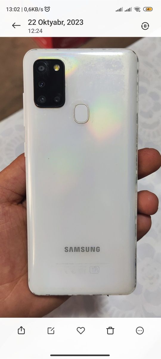 Samsung Galaxy A21s Karobka yoʻq