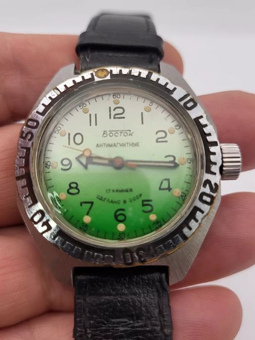 Vostok Amphibia Komandirskie CEAS Sovietic USSR 39mm Cadran Verde