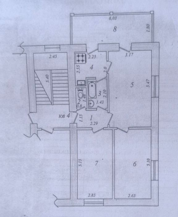 СРОЧНО ПРОДАЕТСЯ Чирчик ш. Навоий кирпичный дом 3х/2/5 80 м²