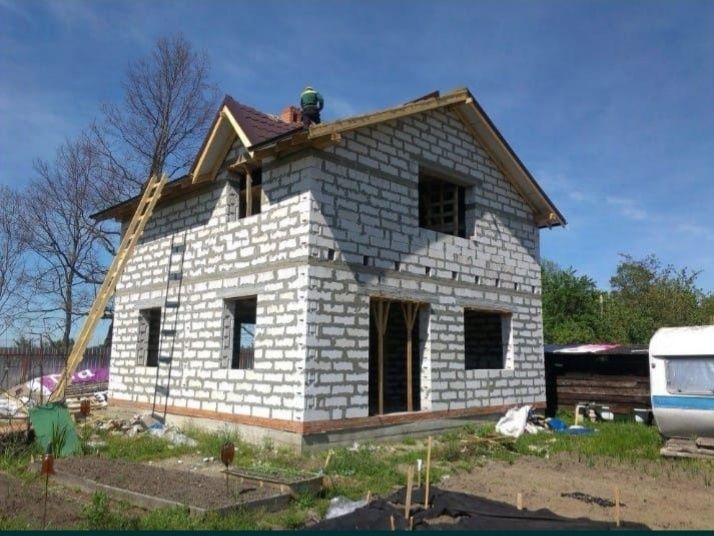 Построим дом, Забор, крыша, сайдинг Заливка фундамента.  Бригада строи