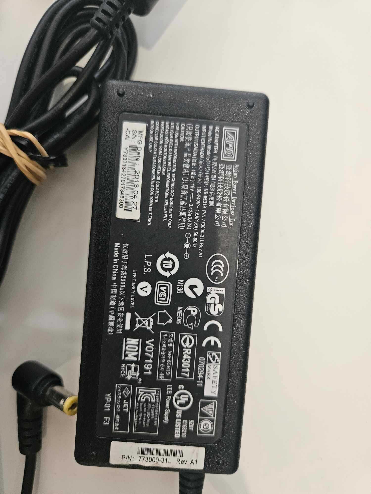 +Гаранция! Зарядно захранване захранващ адаптер лаптоп Asus Acer