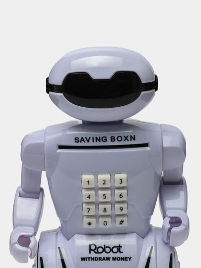 Копилка-светильник Robot Piggy Bank сейф для детей с паролем