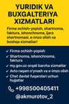 Buxgalteriya xizmatlari va yagona darcha xizmatlari
