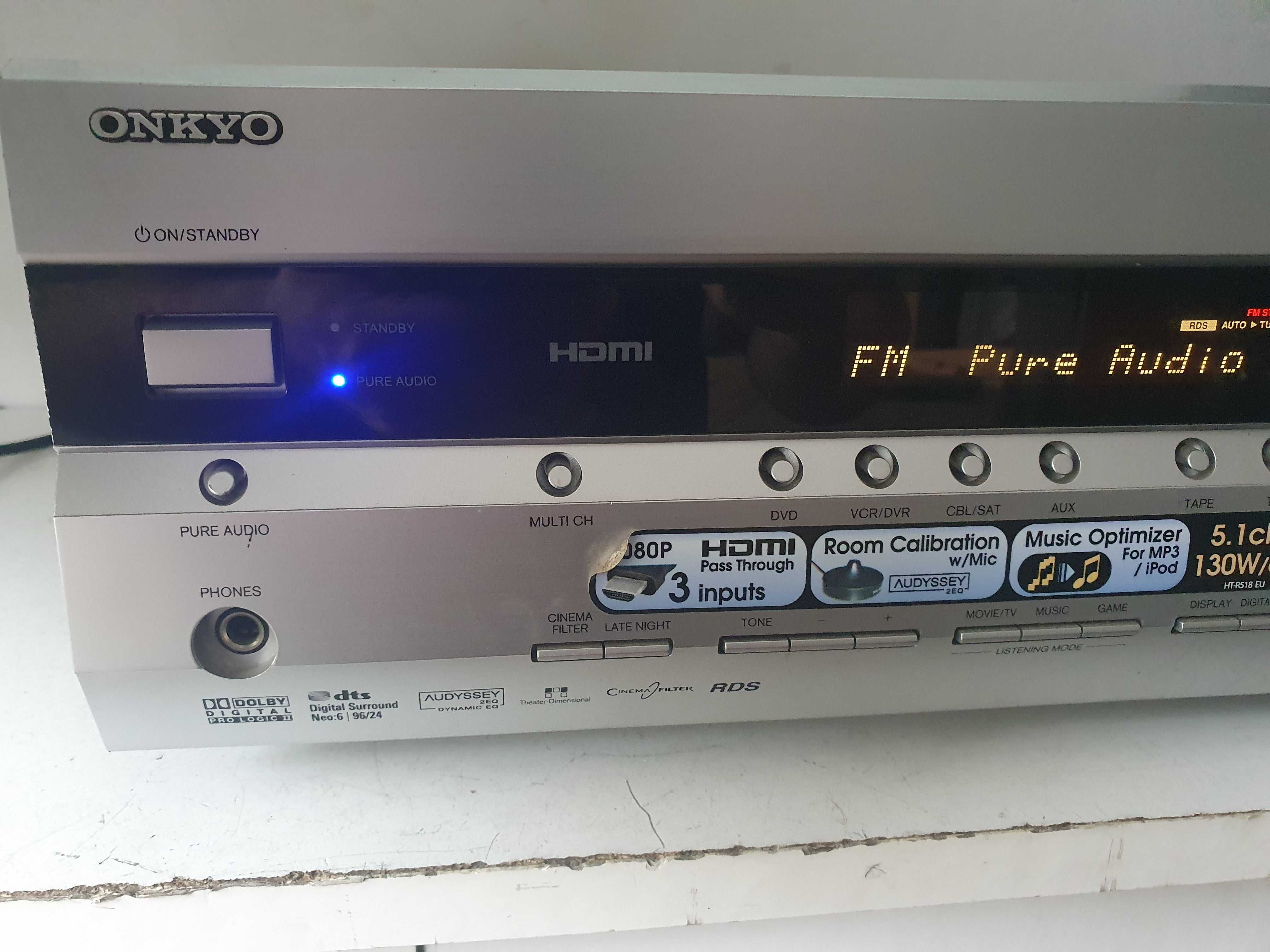 Onkyo HT R 518 muzica stereo si 5.1 filme muzica