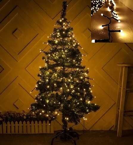 Красива коледна елха със шишарки 150см