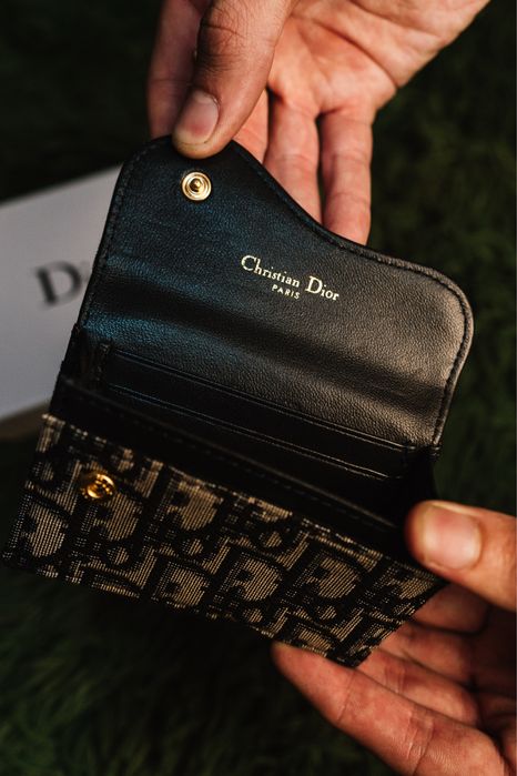 Dior Oblique Vertical Bifold Card Holder