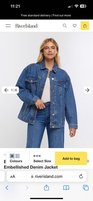 River island Дънково яке! Oversized size S ново