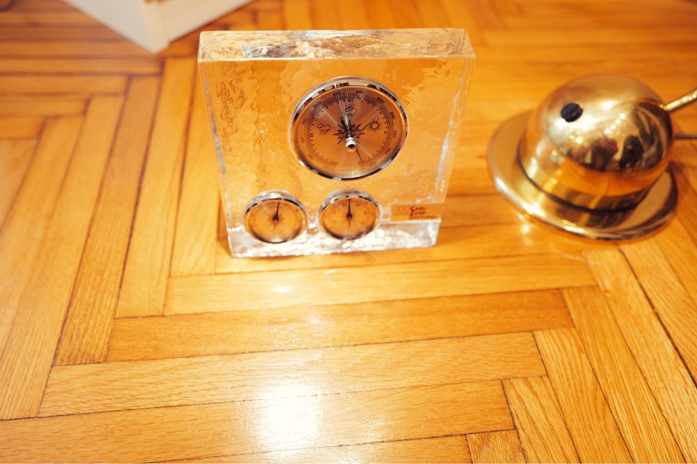 CARL ZEISS Barometru termometru Vintage analogic Design sticla
