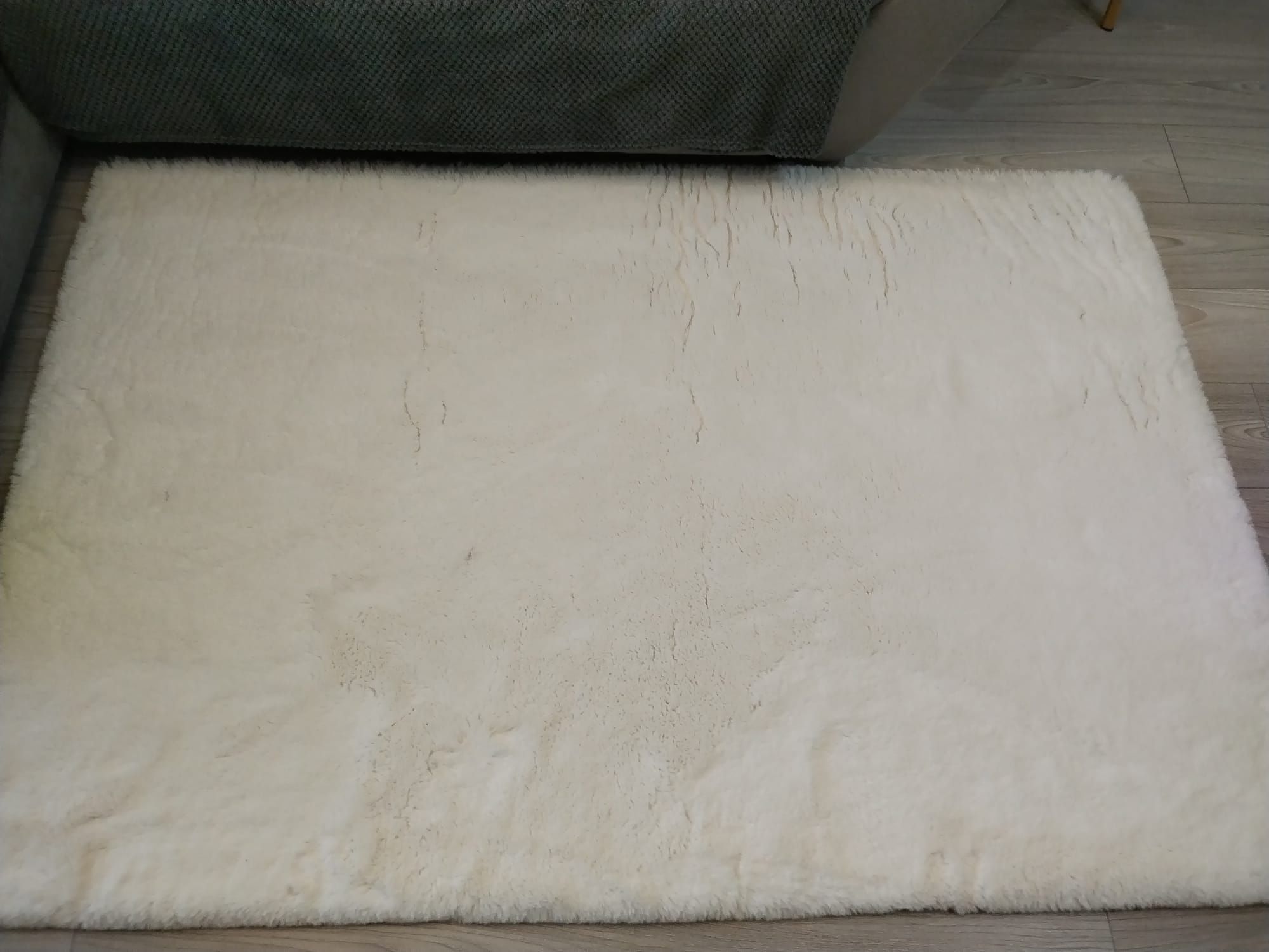 Covor Pierre Cardin imitatie blanita iepure, alb, 120 x 180