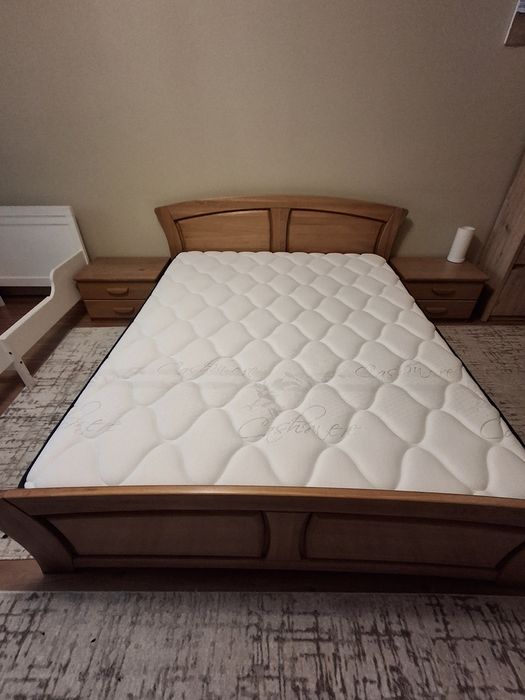 Спалня масив с матрак  Нани 160/200 с две нощни шкафчета