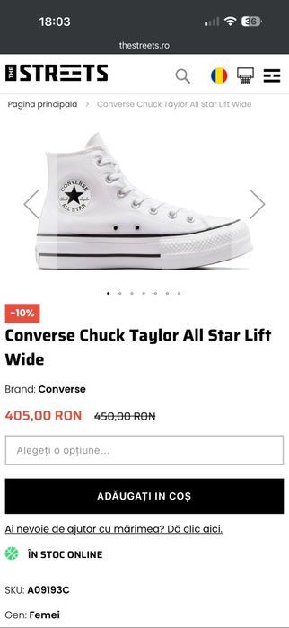 Tenisi Converse Chuck Taylor All Star Wide