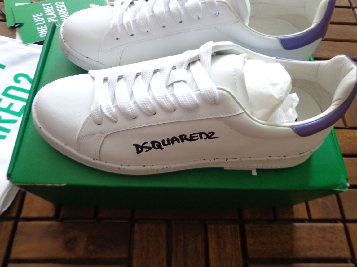 Мъжки сникърси DSQUARED2 White Leather Sniakers Номер 42-43