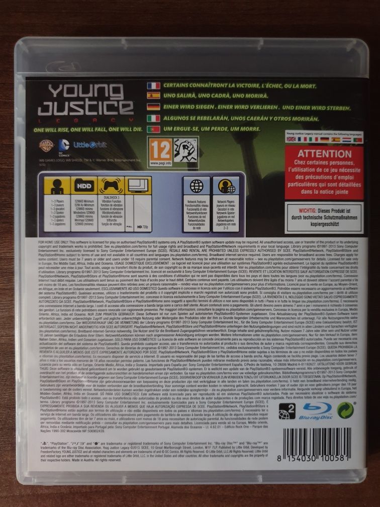 Young Justice Legacy PS3/Playstation 3