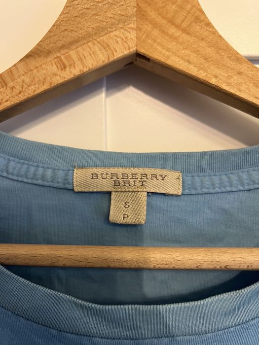 Tricou Burberry baby blue autentic
