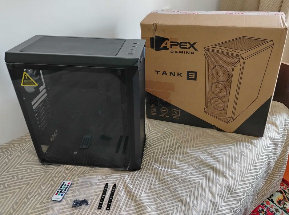 Корпус ATX midi tower APEX Tank 3 (закаленное стекло), black