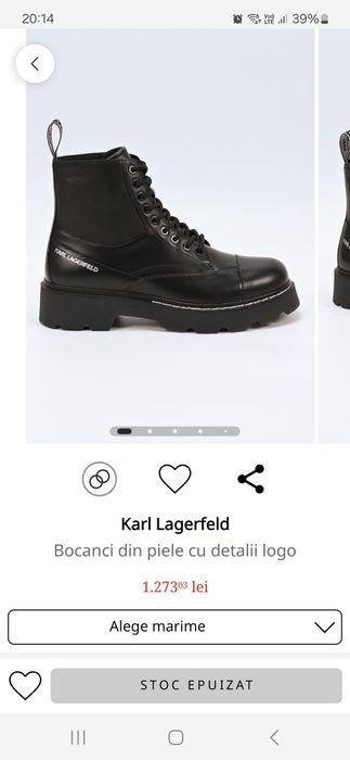 Ghete piele Karl Lagerfeld