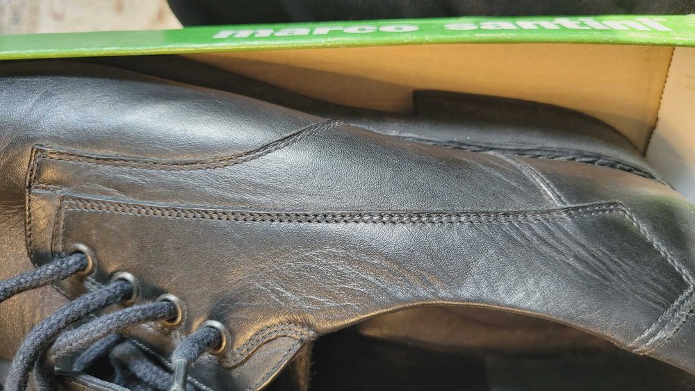 Pantofi de piele negri marimea 49 , interior 32 cm , curier gratuit