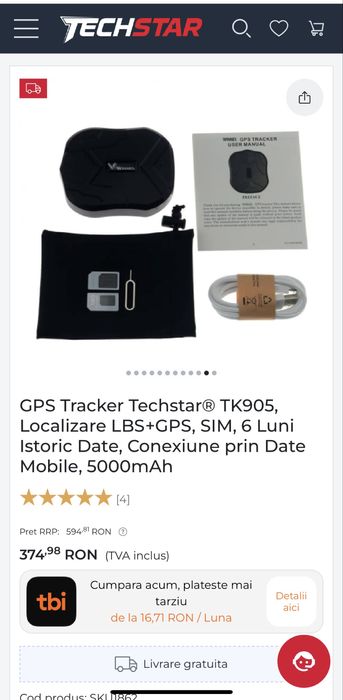 GPS Tracker Techstar Nou