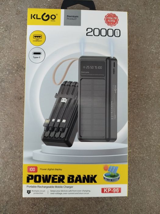Соларна външна батерия 20000 mAh