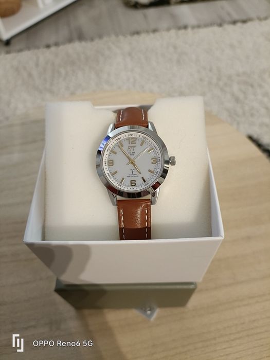 Vând ceas analog ETT dama eco tech,curea piele ELS cod 11495