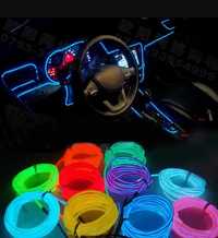 LED лента неон осветление интериор кола автомобил