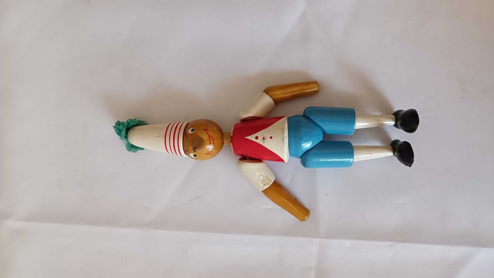 Стара дървена играчка Пинокио - Сделано в СССР