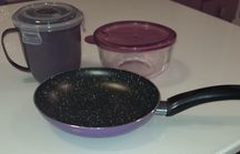Тиганче,чаша за микровълнова и купа за съхранение темперирано стъкло