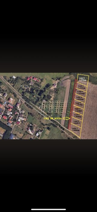 Vand loturi de 1000 mp teren intravilan in Catamaresti Deal