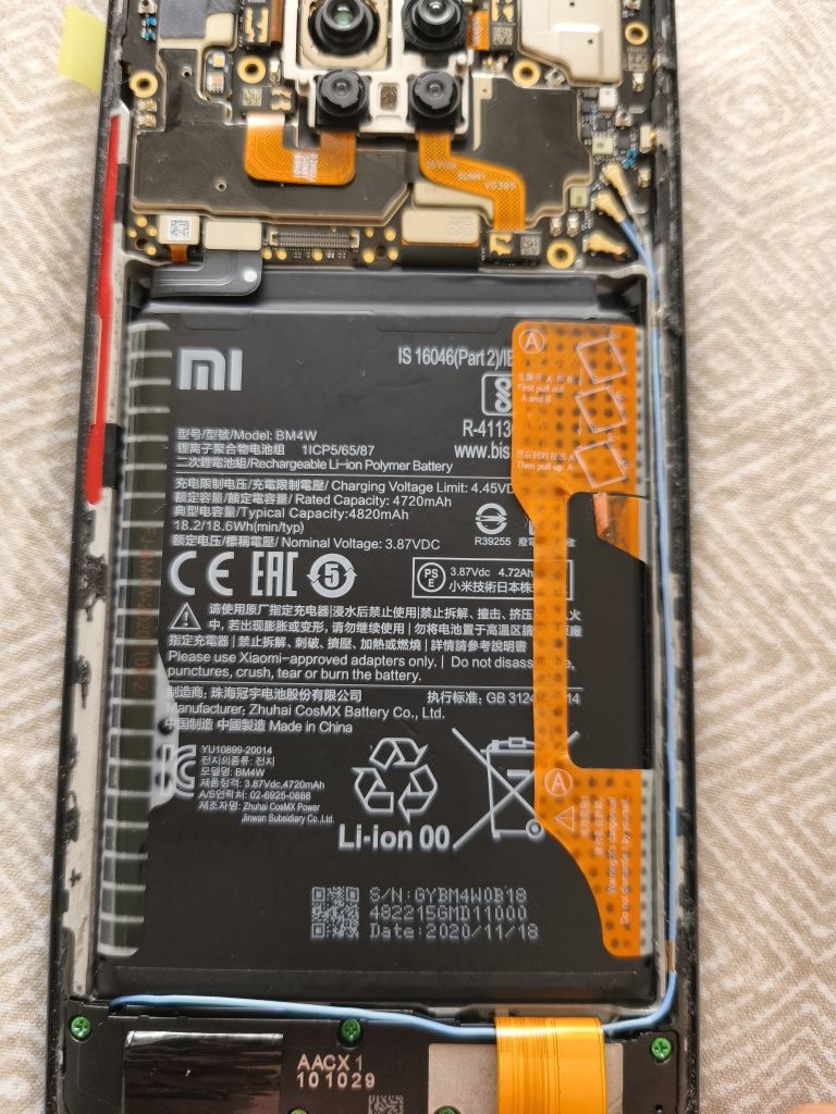 Telefon  Xiaomi 10t lite 5g pentru piese, dysplay