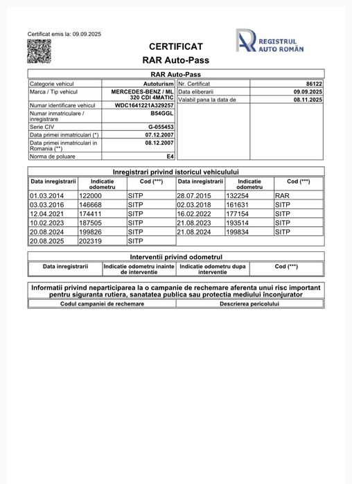 Mercedes-Benz ML 320 CDI schimb cu autoutilitara