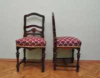 2 scaune sculptate din lemn de nuc