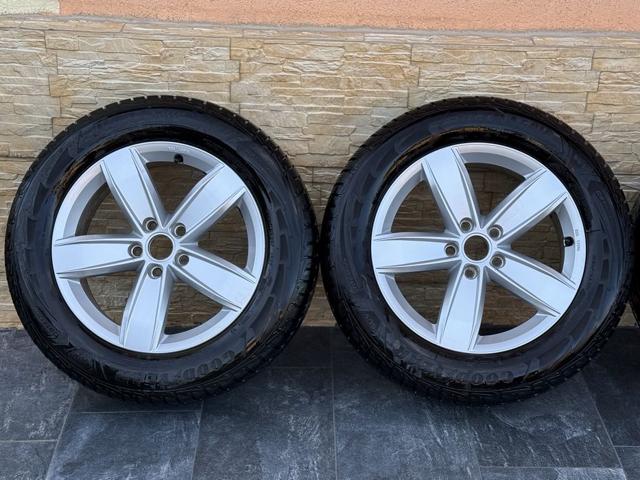 Roti Jante Originale VW Tiguan + Anvelope Iarna 216/65R17 GoodYear