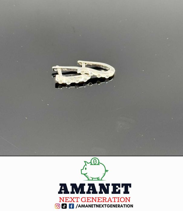 Amanet Next Generation/ Cercei aur alb 14k