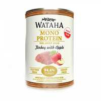 Conserva Wataha MONO PROTEIN Caine Adult, 94,4%Carne, Mar&Curcan, 400g