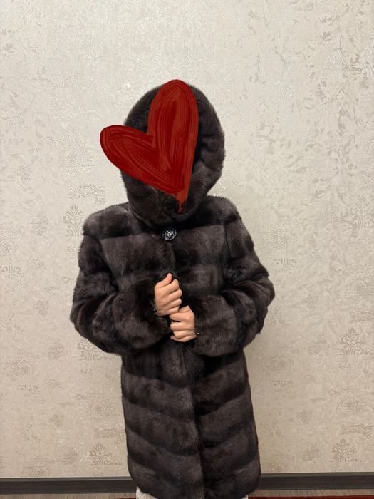 Шикарная норковая шуба в хорошем состоянии