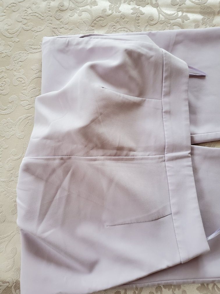 Дамски светло лилав панталон с цепки, 42 размел