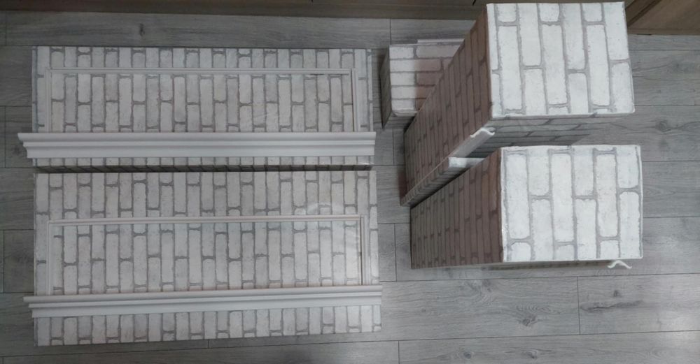 Semineu decorativ din polistiren cu tapet