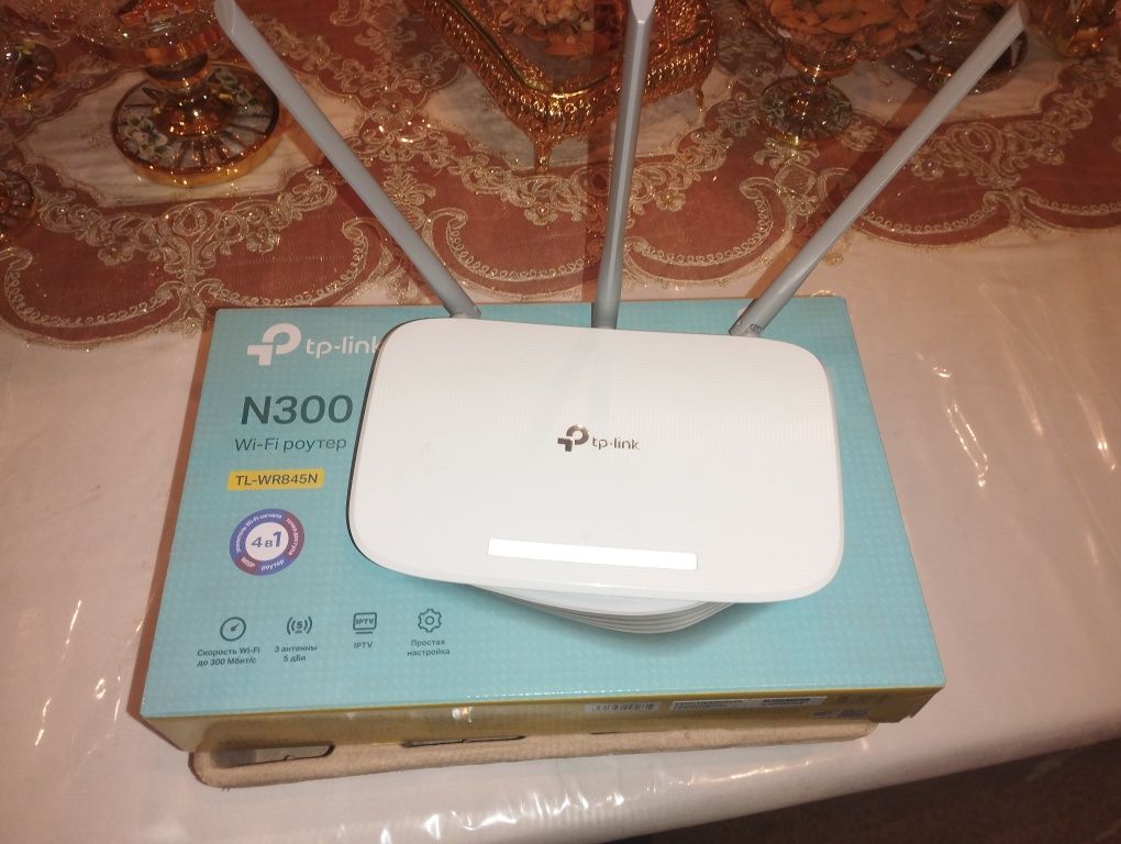 WiFi Модем Tp-Link TL-WR845N
Wi-Fi роутер N300
Скорость до 300 Мбит/с