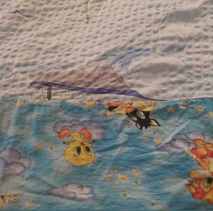 Set lenjerie pat dublu utilizat fără fețe pernă