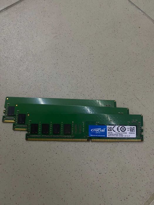 Оперативная Память DDR3 CRUCIAL по 4 Гб и SSD 60 гб LEVEIL