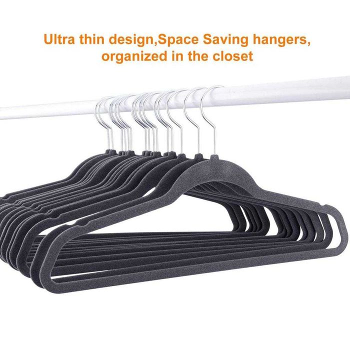 Umerase din Plastic Acoperite cu Velur pentru Haine Culoare Turcoaz