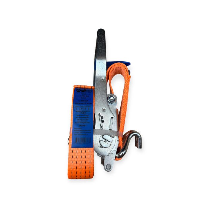 Chinga ancorare marfa 5m, Maner Ergo, 5 Tone, Latime 50mm, Portocaliu