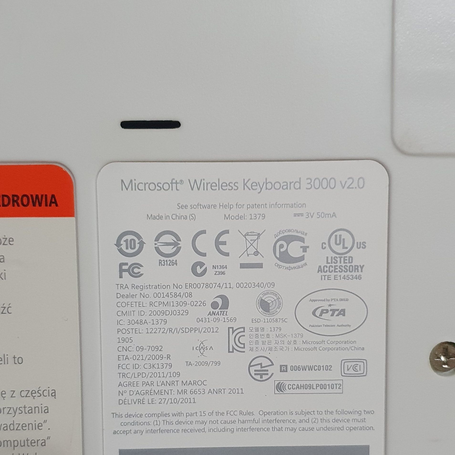 Kit tastatura si mouse Microsoft wireless 3000 v2