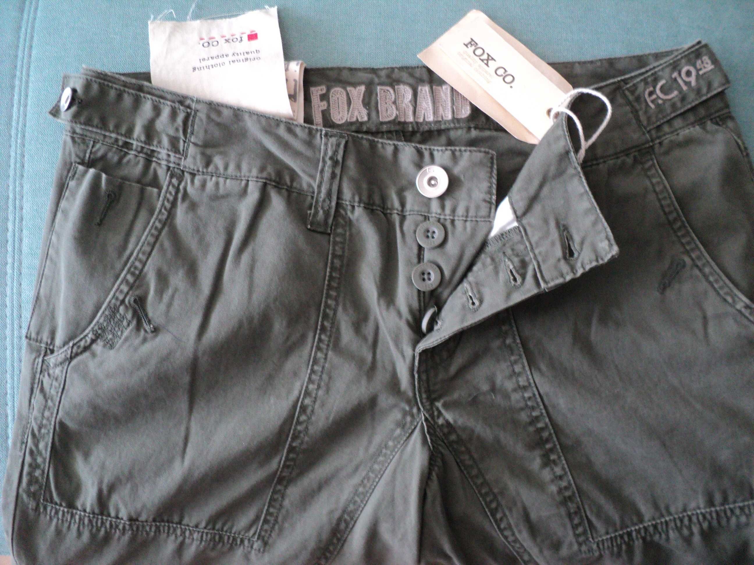 Pantaloni FOX originali, abs. noi, mas. 40 / M, large fit, olive