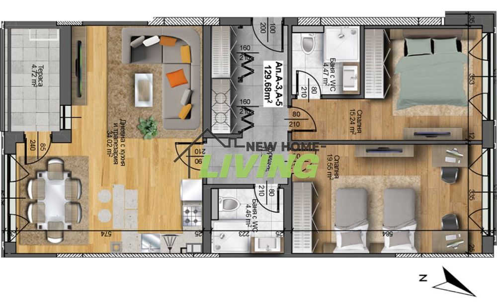 Продава се Тристаен апартамент в Пловдив, Христо Смирненски - 130 кв.м за 1527 €/кв.м - Снимка #1