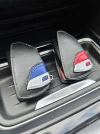 Husa cheie BMW din piele Rosu/Albastru F10 F30 F20 F25 F36 F34 F01