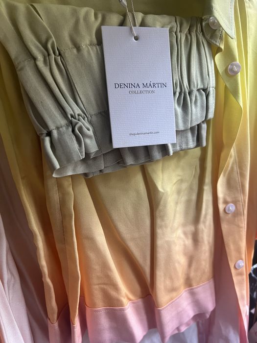 DENINA MÁRTIN комплект риза и бермуди в преливащи се цветове - L