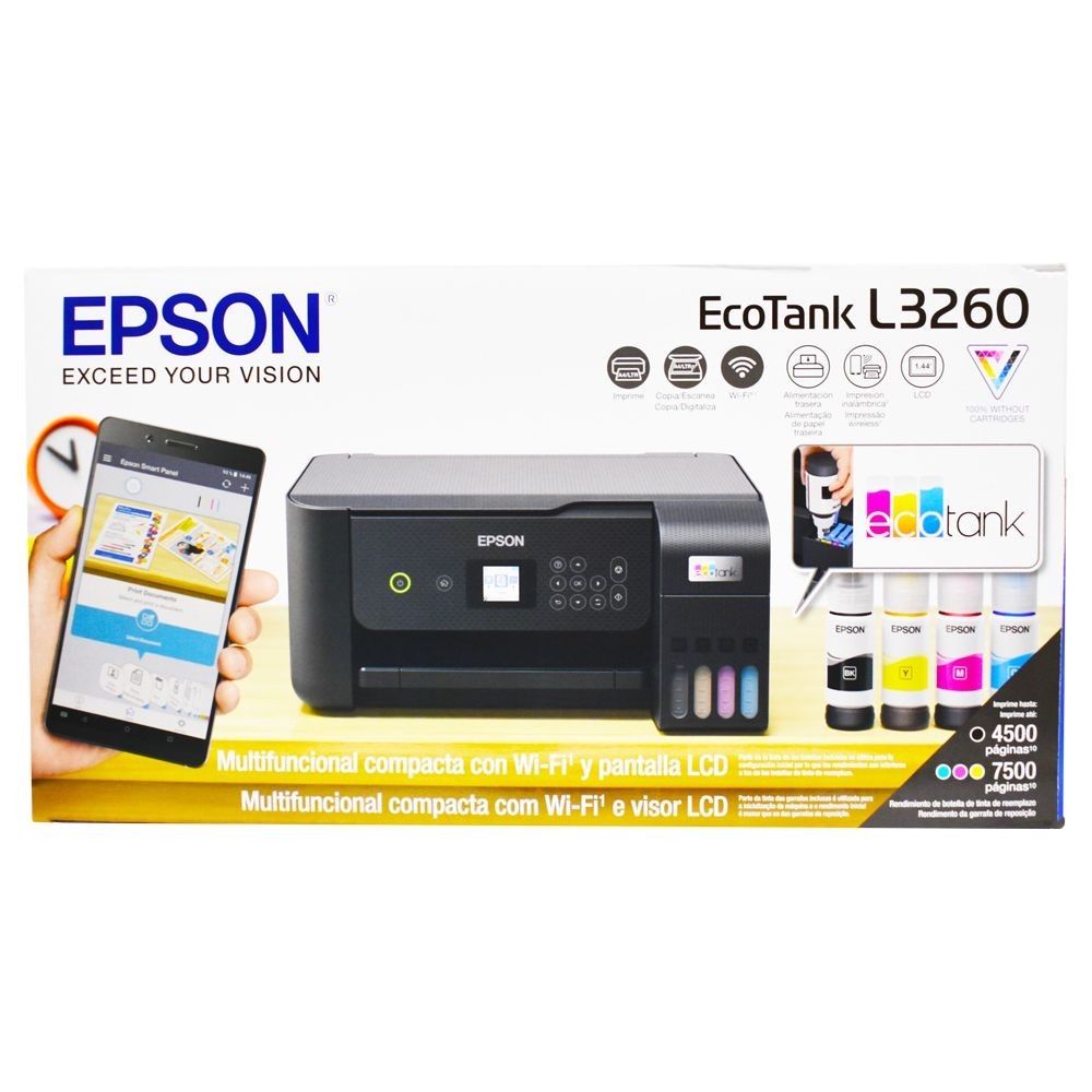 МФУ Epson Eco Tank L3260 A4 цветной струйный черный