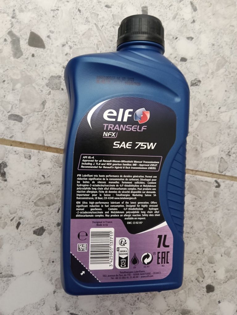 1 litru de Ulei cutie viteză Elf Transelv BFX 75W